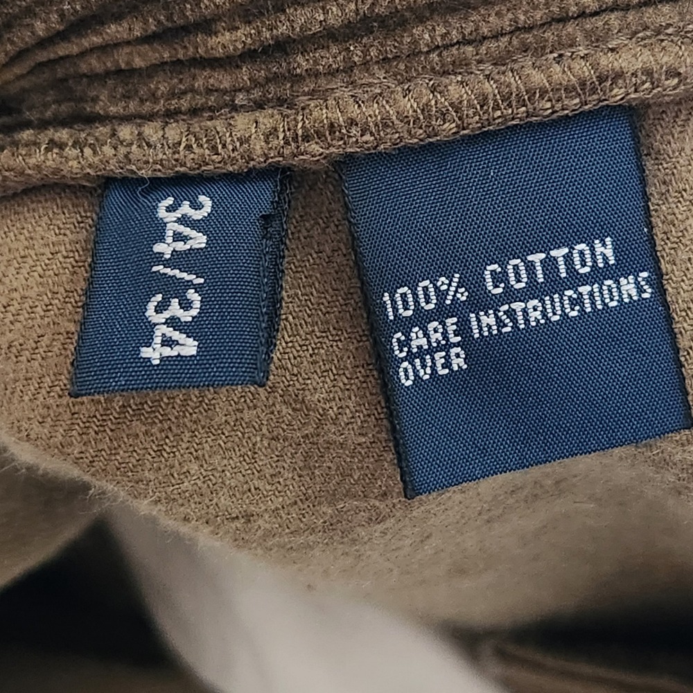 Vintage Polo Ralph‎ Lauren Corduroy Pants Mens 34x34 Brown Straight Leg Cotton - Picture 4 of 10